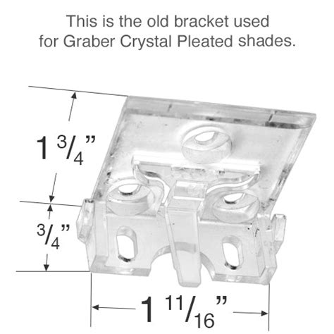 graber crystal pleat metal bracket 02|Graber/Bali 3/4in Single Cell Mounting Bracket .